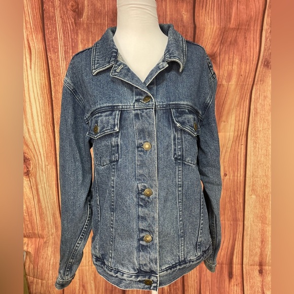 Cabela’s cotton blue denim jean long sleeve button down jacket coat size M - Picture 6 of 17